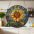 Sunflower Stained Glass Effect Suncatcher